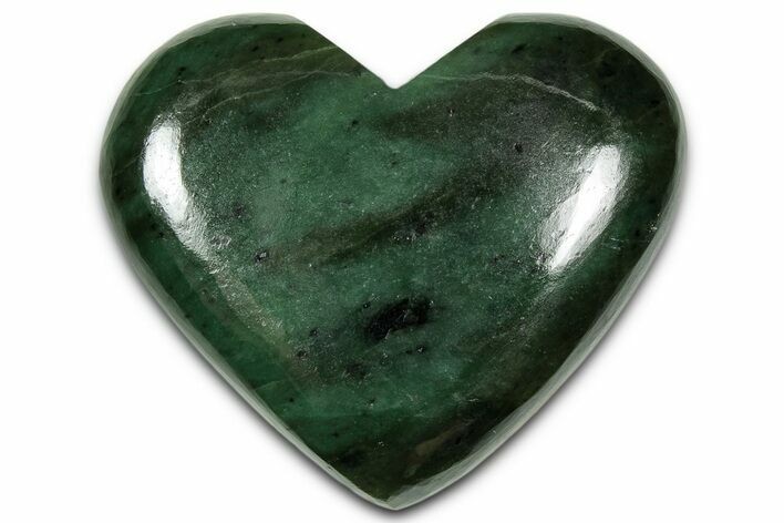 Polished Jade (Nephrite) Heart - Afghanistan #350026
